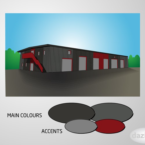 Design a color scheme for our commercial building! Design by dazigns