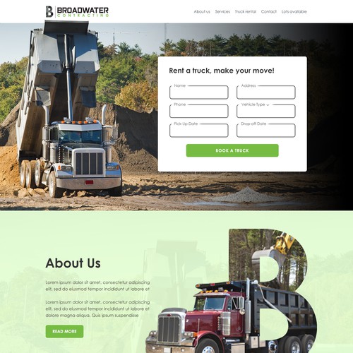 Trucking redesign of website Design by MercClass