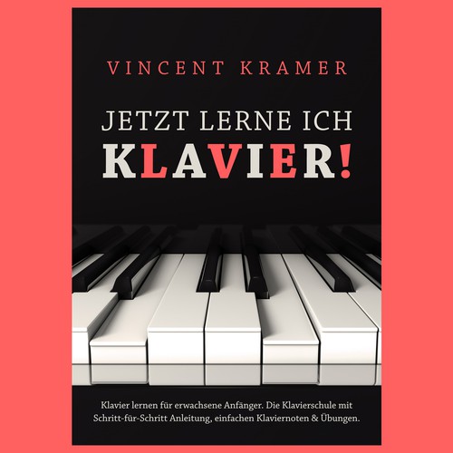 Design a book cover for a piano school for adults! Design by ilknurmustu