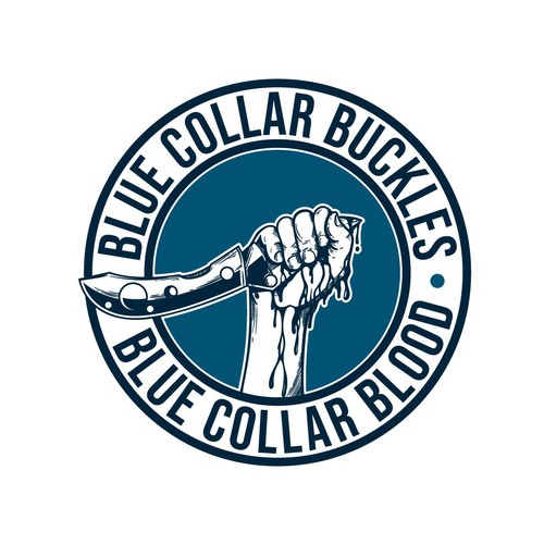 Blue Collar Blood - We need a logo for our hidden belt buckle knifes for blue collar America!! Design by Arfian Huda