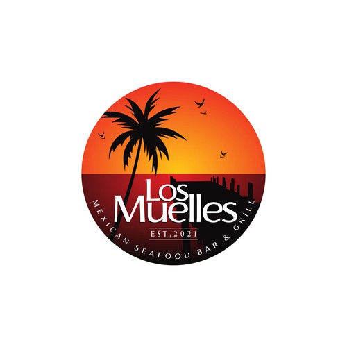 Coastal Mexican Seafood Restaurant Logo Design Diseño de Anthem.