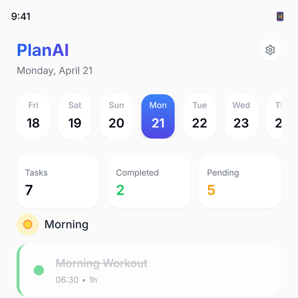 Smart Daily Planner App Design