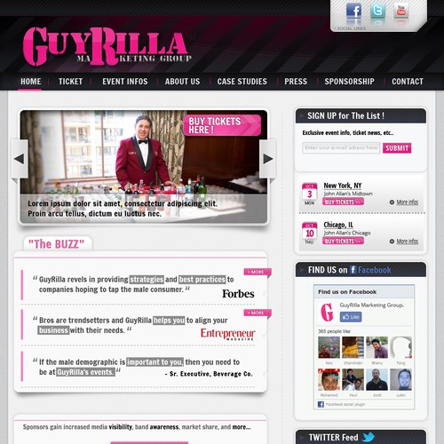 Website Layout - GuyRilla Marketing Group Design von Oxyde