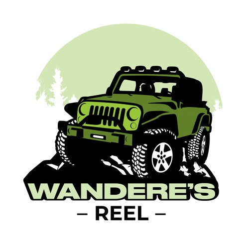 Wanderer's Reel logo (for Travel / Adventure YouTube channel) Diseño de Dimas N