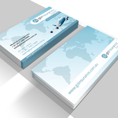 Travel Insurance emergency contact card design | Business card contest