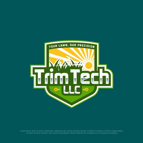 High Tech logo for a new lawn mowing business Design by MagsArt