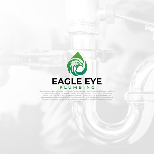 Eye catching and very marketable logo for plumbing company. The company name is Eagle Eye Plumbing Design by ElVano_Eiji ✔