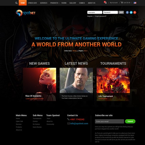 Spotnet website Design by designerschoice