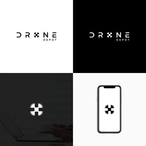 "A powerful Logo for Drone Depot - Modern, Cool ICONIC!" winning Logo & social media pack