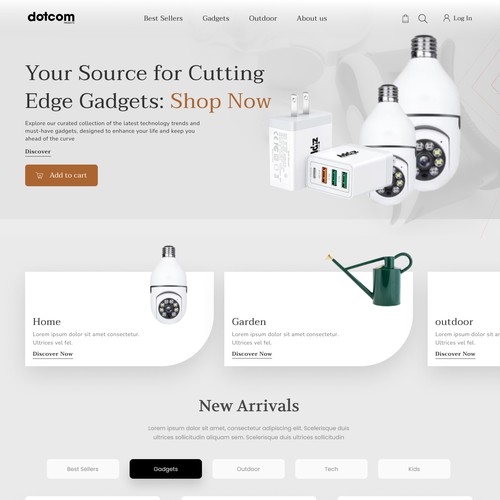 *GUARANTEED PAYOUT* - ECommerce Gadget Store Front Page Design by Kashan Mir