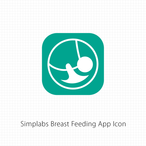 App icon for breast feeding app Design by Dexter ◕‿◕