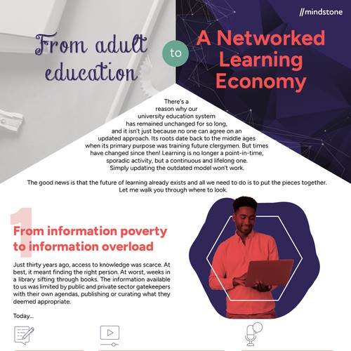 Infographic: from education to learning economy Design by fritzR