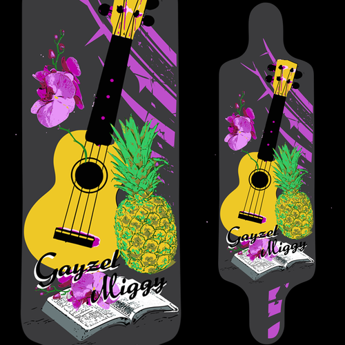 Pineapple and Ukulele love story Design by SANT2