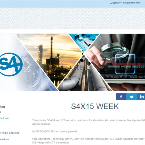 S4x15 Conference Banner (SCADA Cyber Security, Lot's of Press Will Be There) Design by sanjeet.designe