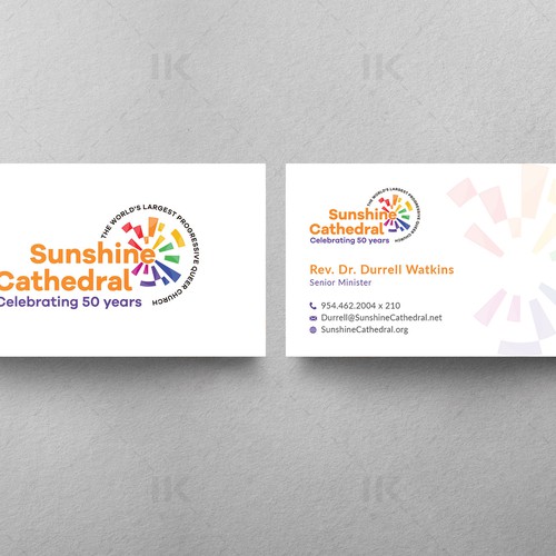 Business Card for Growing Progressing LGBTQ Church Design by IK_Designs