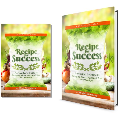 Recipe For Success—a friendly book that looks like a natural-food product Design by Artovia