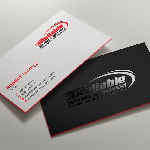 Business Card Design for Moving Company Design by IK_Designs