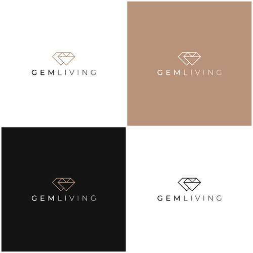 Geometrical, minimalist, modern brand design for Gem Living Design by BleuJinz