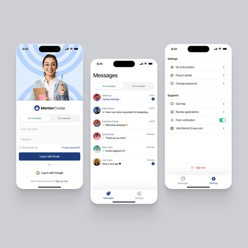 Redesign a mobile app for a career coaching startup Design by Rijalxp