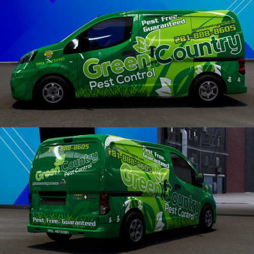 Stunning Wrap for Pest Control Van Design by TANSA ART