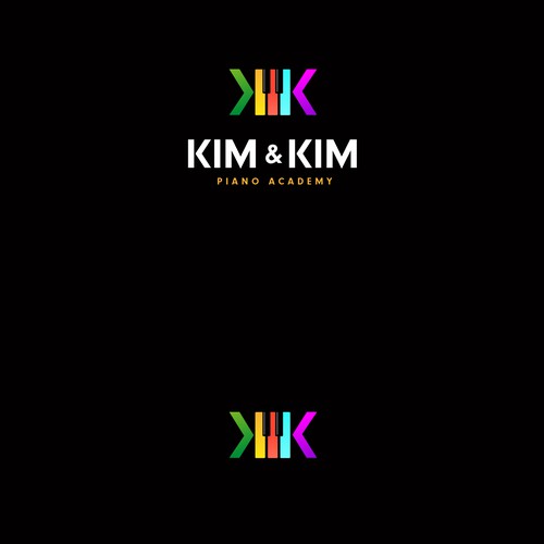 Logo to appeal adult piano students for online piano school called Kim & Kim Piano Academy Design by Matt *