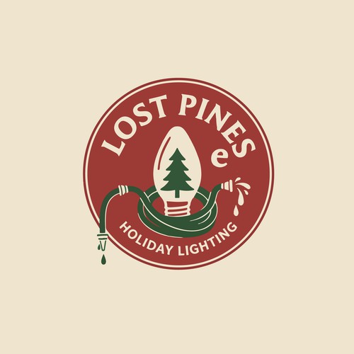 Vintage Christmas Light Installation Business Brand Design Design by CreCreature