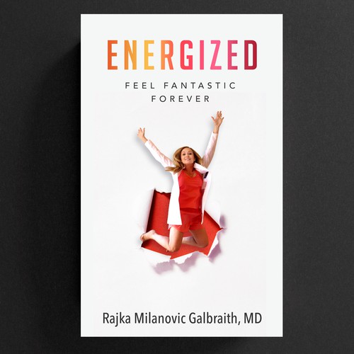 Design a New York Times Bestseller E-book and book cover for my book: Energized Design by -Saga-