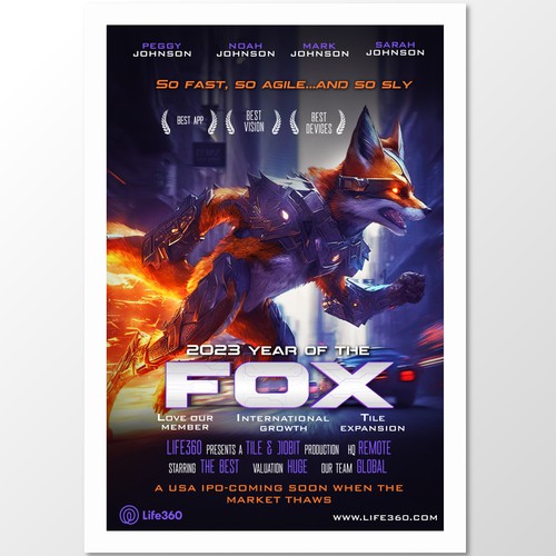 Life360 2023 Year of the Fox Poster Design by playflowstudio