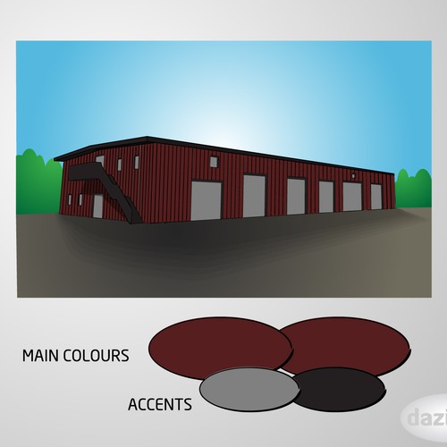 Design a color scheme for our commercial building! Design by dazigns
