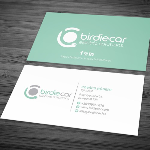 business card for company called birdie Design by CAngela