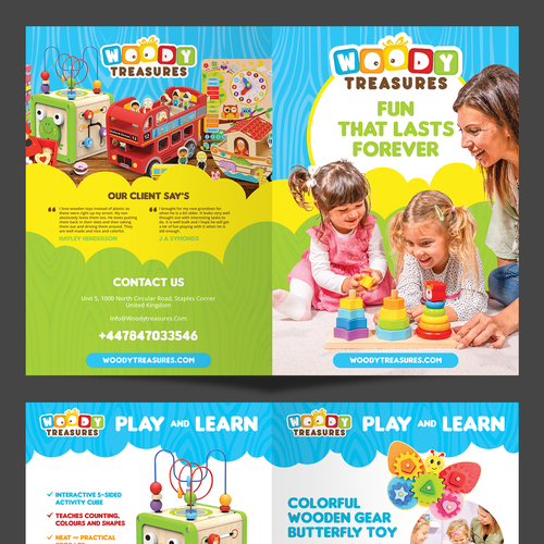 ATTRACTIVE CATALOG FOR EDUCATIONAL WOODEN CHILDREN'S TOYS デザイン by Rose ❋
