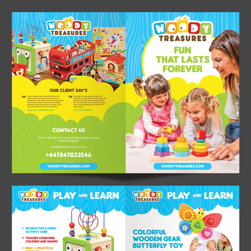 Design di ATTRACTIVE CATALOG FOR EDUCATIONAL WOODEN CHILDREN'S TOYS di Rose ❋