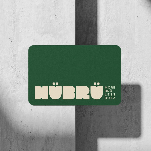 Bold, modern logo for NüBrü.
