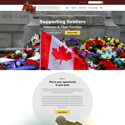 PPCLI Foundation website Ontwerp door OMGuys™