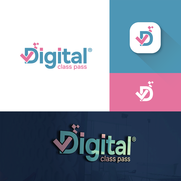 Design by Jalal Karabaev titled "Logo Concept for Digital Class Pass"