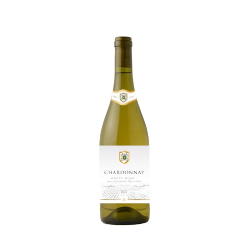 Burgundy Type Label / Chardonnay Design by Naturalcom