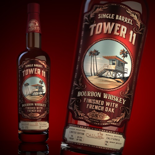 Design a new California Whiskey Label Design by :DiegoGuirao