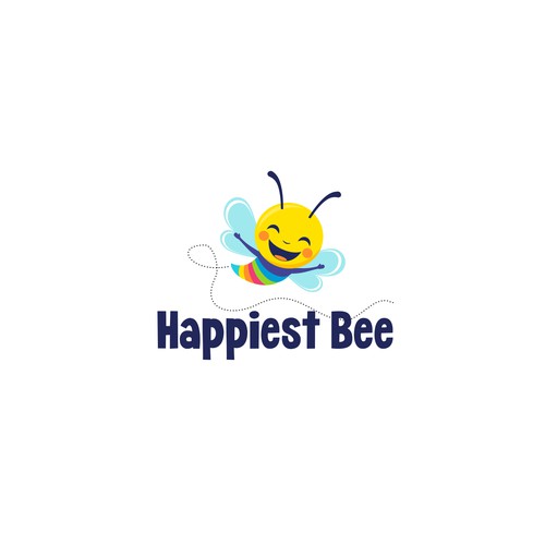 Design a cute, happy logo for Happiest Bee. Design réalisé par m-art