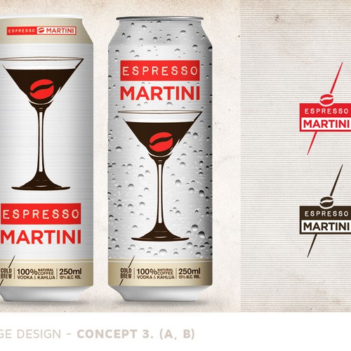 Logo / Product Design for new Espresso Martini beverage Design by Niccolo.design