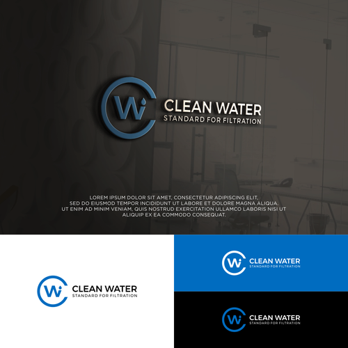 Simple Clean Logo for Water Filtration Company Design by Lion Black