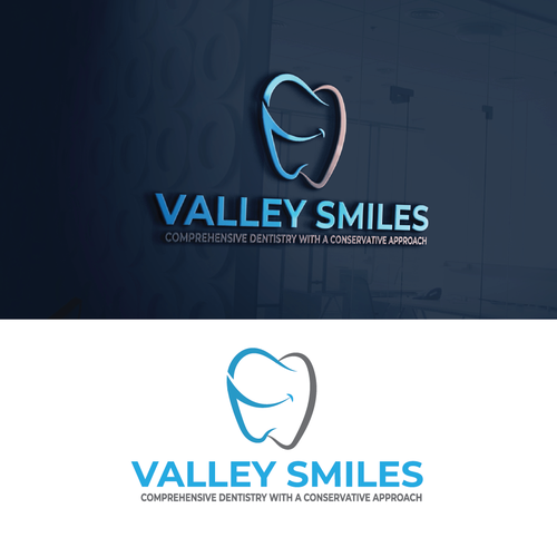 Valley Smiles dental office logo Design by SimNa