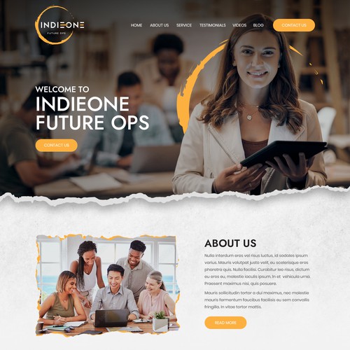 IndieOne Homepage Design by Irshad 786