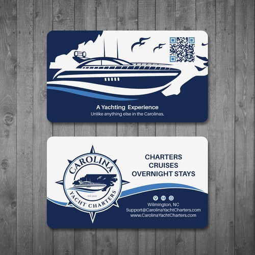 Carolina Yacht Charters Business Card Design by Tcmenk