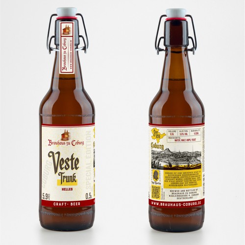 A beer label as symbol of the city of Coburg (Germany) / Wahrzeichen für Coburg! Design by Wooden Horse