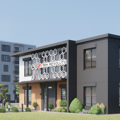 Modern Industrial / Flex Building Facelift Design by Muzaena