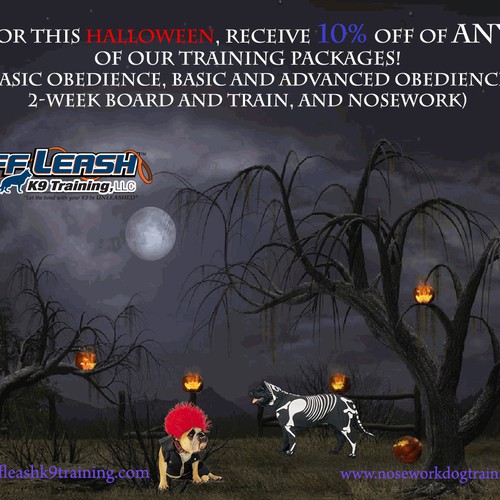 Holiday Ad for Off-Leash K9 Training Design por Eggie