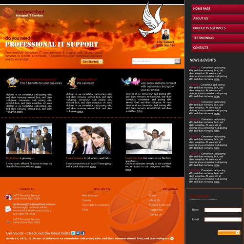 Freshmethod needs a new Web Page Design Design by deziner12