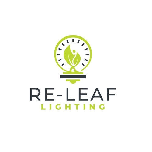 Re-LEAF Lighting logo Diseño de Rekker