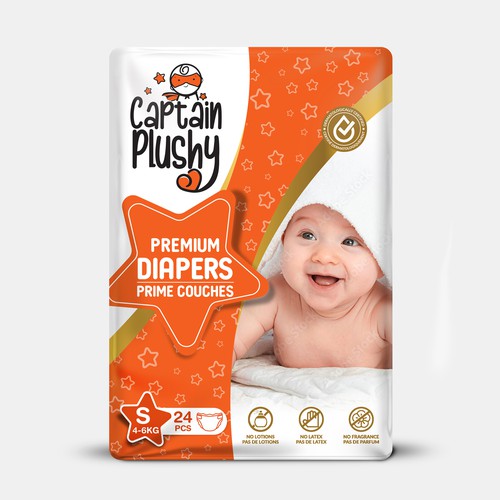 Packaging for playful baby diapers brand Design by Rajith Shantha