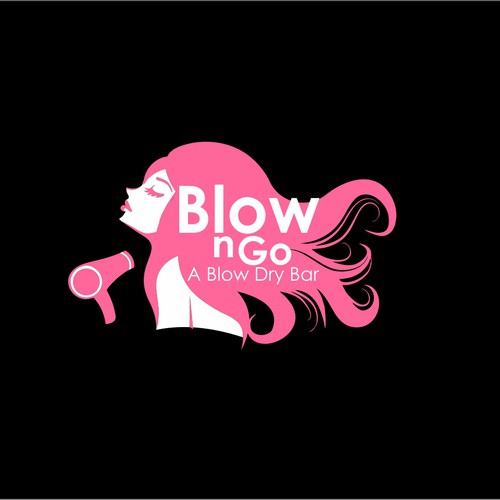 Logo/Signage design for Blow N Go Dry Bar Logo design contest